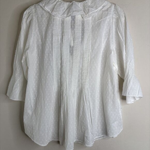 By Anthropologie Ruffled Pintuck Blouse - Picture 3 of 7